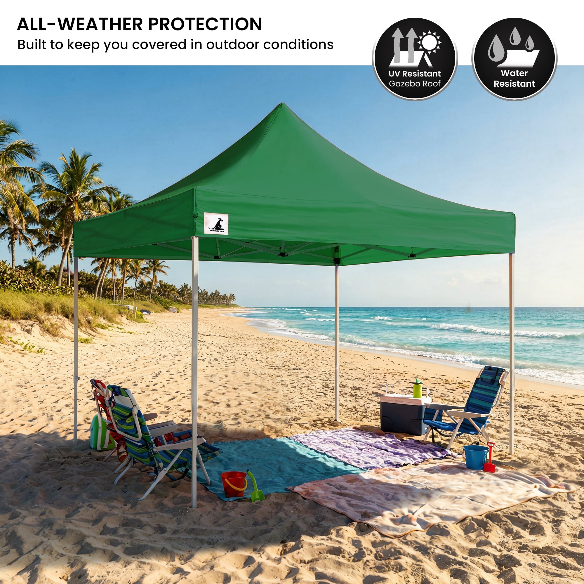 PopUp Gazebo Green 3x3m 3x3cm