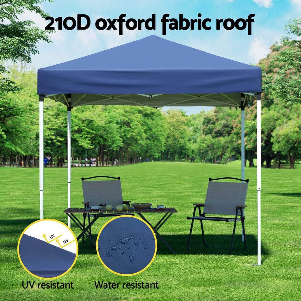 Gazebo 2x2m Outdoor Patio Garden Marquee Shade Blue/Grey