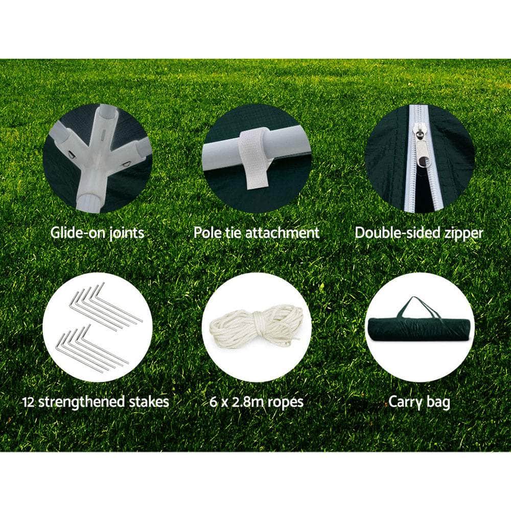 Gazebo 3x6 Outdoor Marquee Gazebos Wedding Party Camping Tent 4 Wall Panels