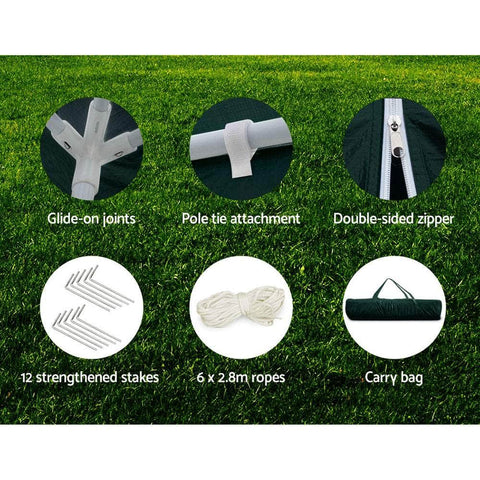 Gazebo 3x6 Outdoor Marquee Gazebos Wedding Party Camping Tent 4 Wall Panels