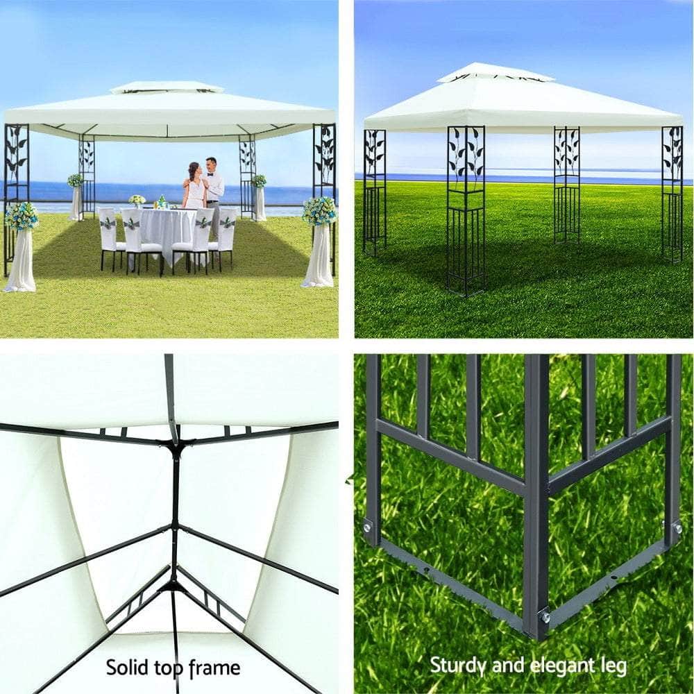 Gazebo 4X3M Party Marquee Outdoor Wedding Event Tent Iron Art Canopy