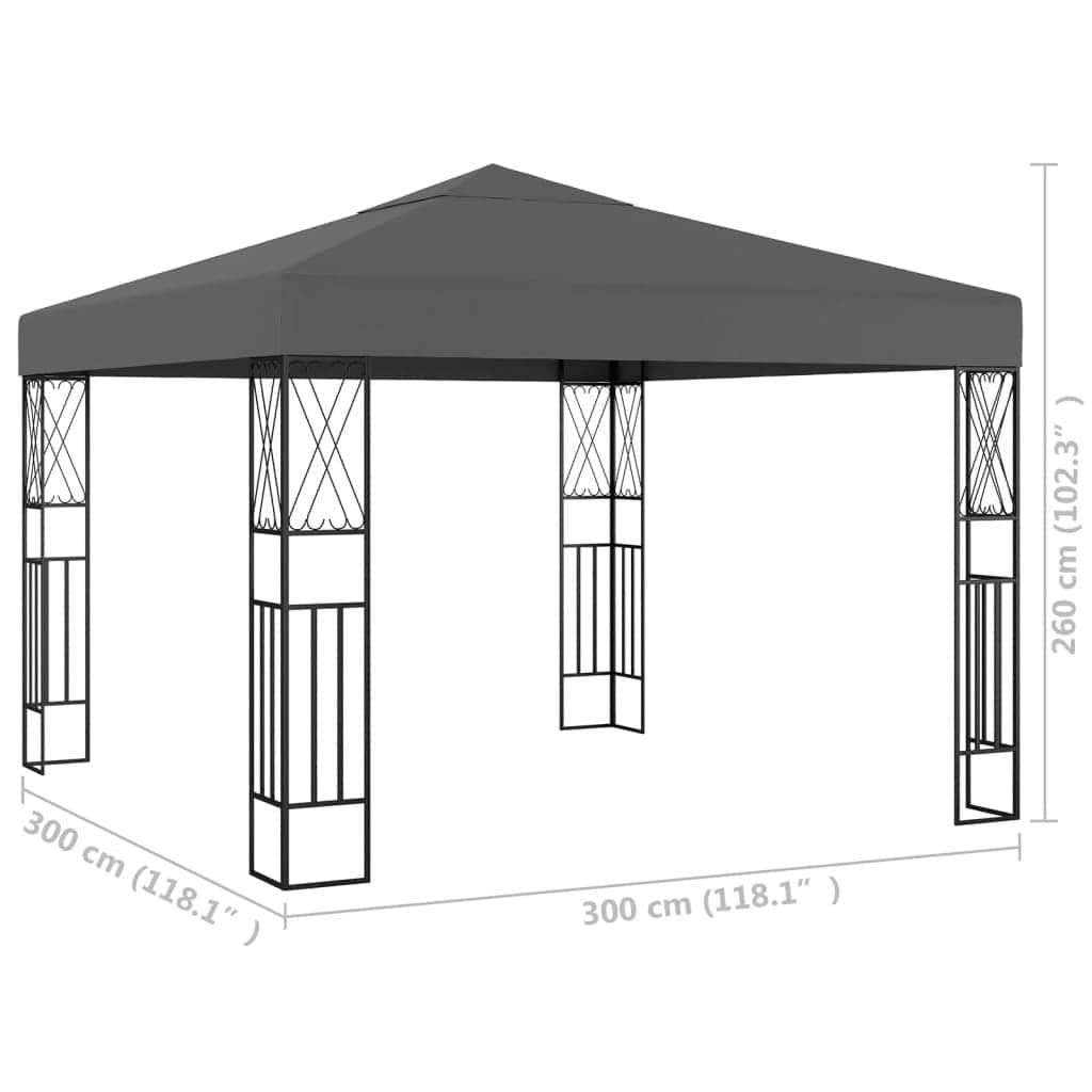 Gazebo Anthracite Fabric | Fabric finish