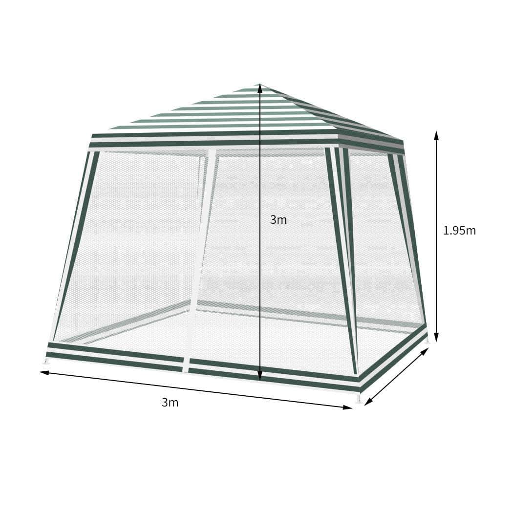 Gazebo Marquee 3x3m Mesh Side