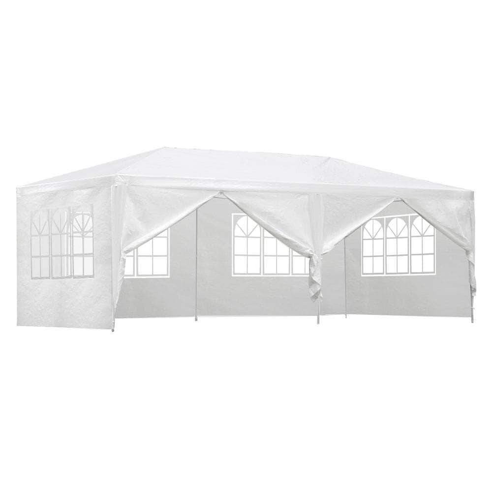 Gazebo Outdoor Marquee Wedding Gazebos Party Tent Camping White 3X6M