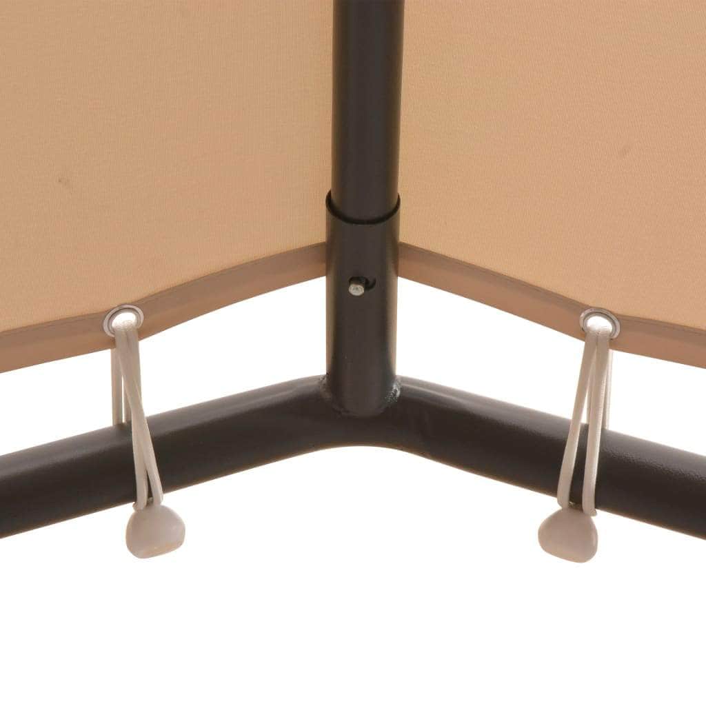 Gazebo Pavilion Tent Canopy  Steel Beige