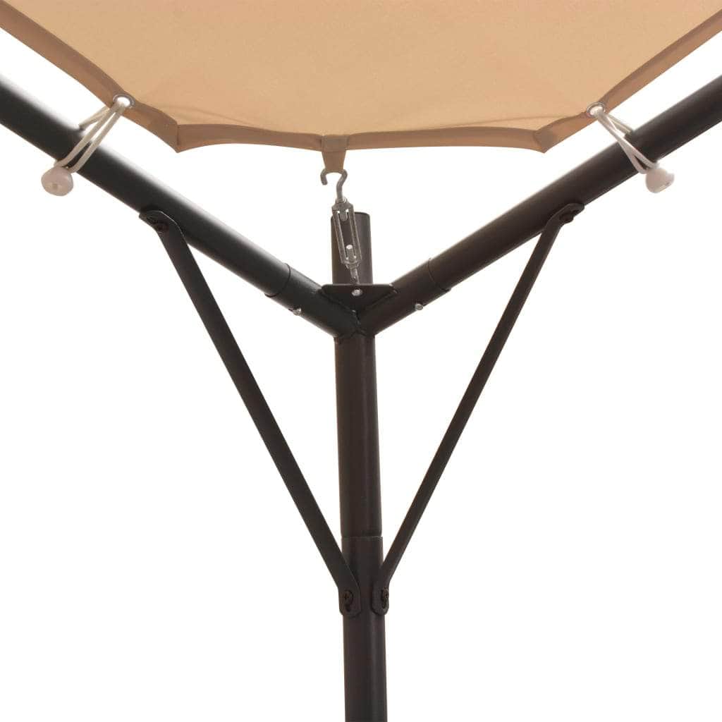 Gazebo Pavilion Tent Canopy  Steel Beige