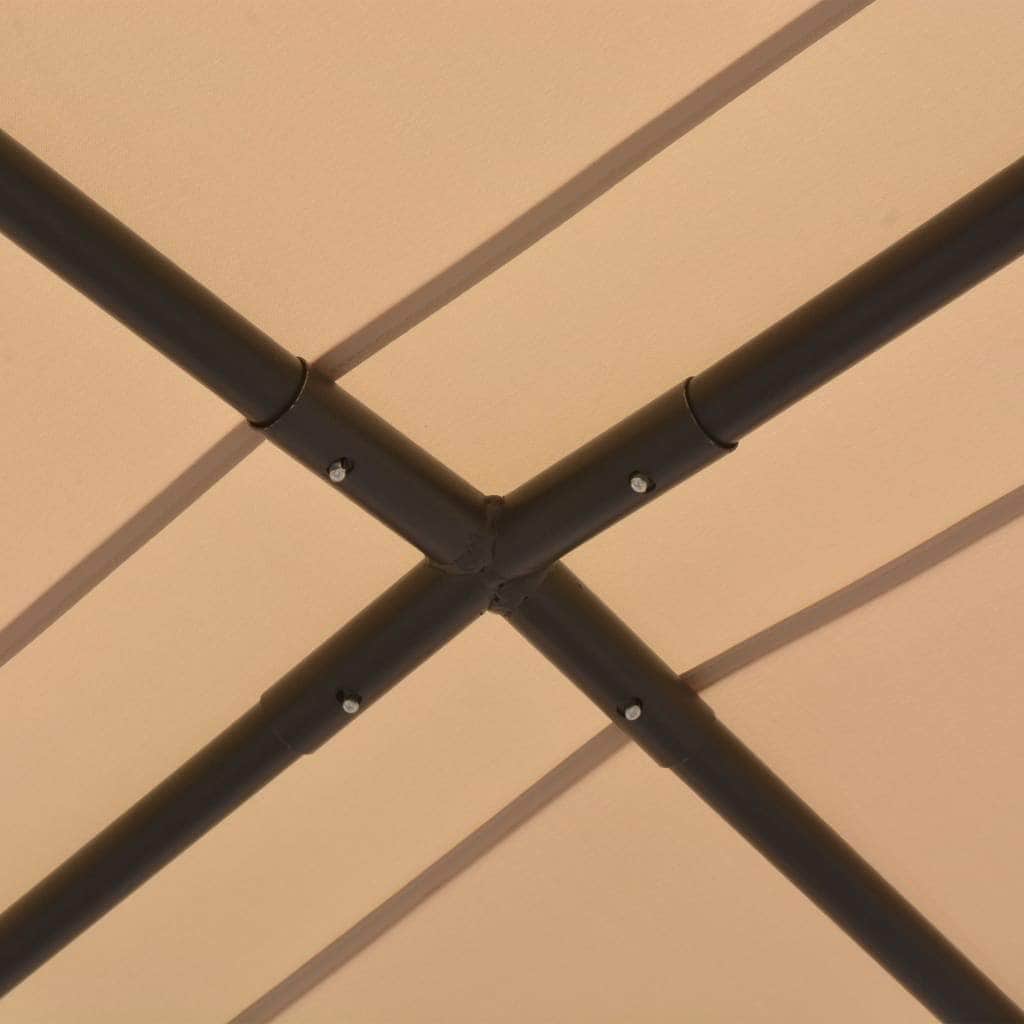 Gazebo Pavilion Tent Canopy  Steel Beige
