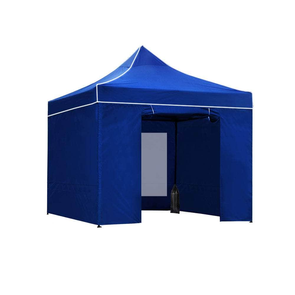Gazebo Pop Up Marquee 3x3 Folding Wedding Tent Gazebos Shade Blue