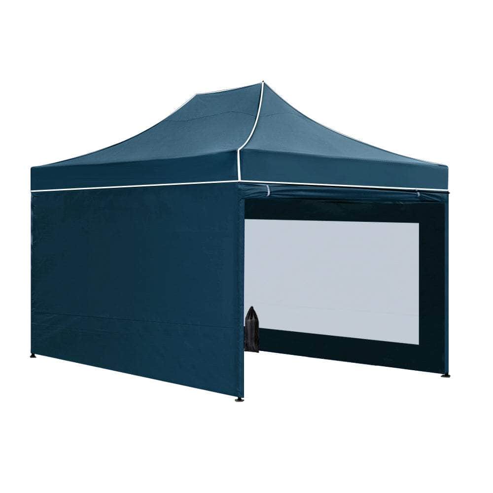 Gazebo Pop Up Marquee 3x4.5 Folding Wedding Tent Gazebos Shade Navy