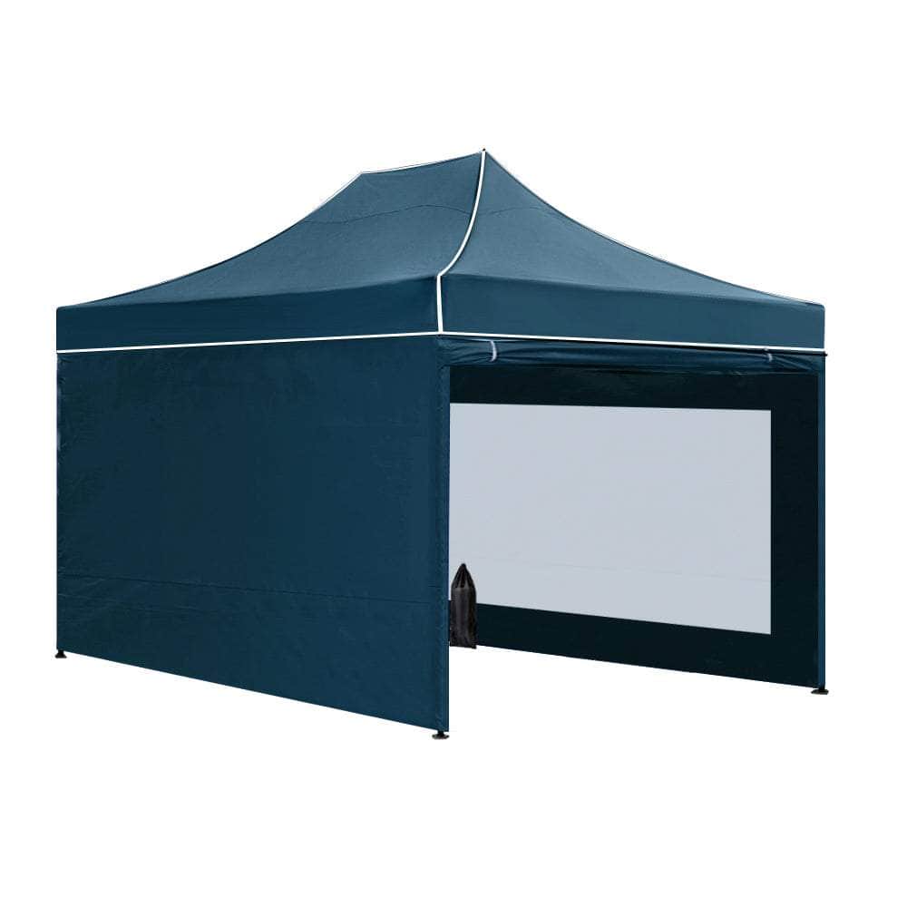 Gazebo Pop Up Marquee 3x4.5 Folding Wedding Tent Gazebos Shade Navy