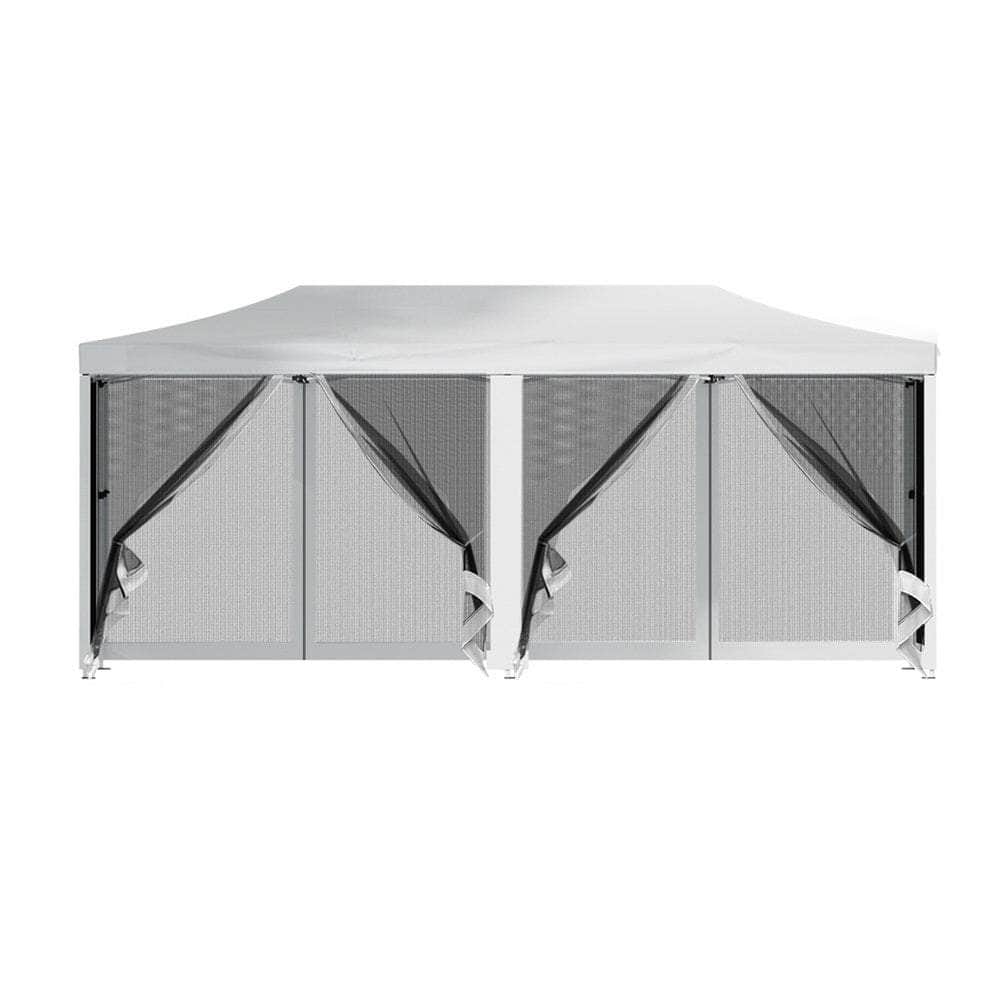 Gazebo Pop Up Marquee 3x6 Outdoor Wedding Mesh Side Wall