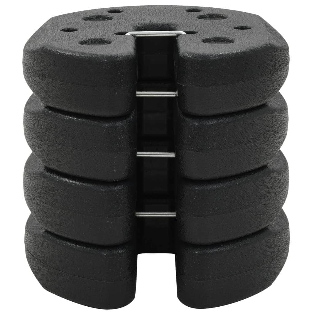 Gazebo Weight Plates 4 pcs Black  Concrete