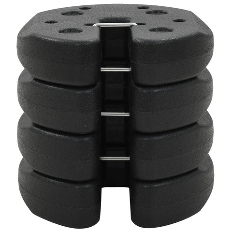 Gazebo Weight Plates 4 pcs Black  Concrete