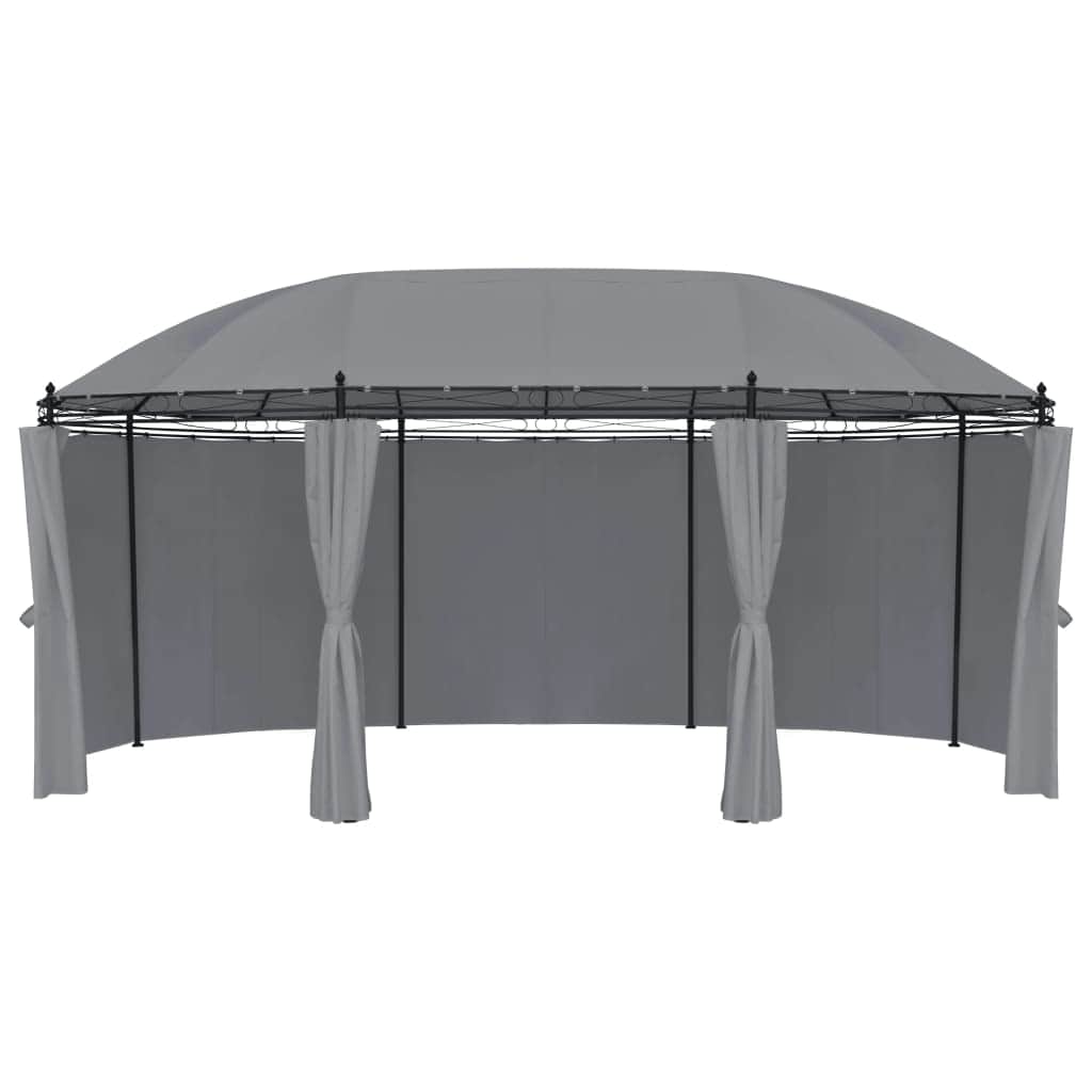 Gazebo with Curtains Anthracite Durable
