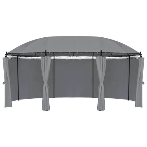 Gazebo with Curtains Anthracite Durable