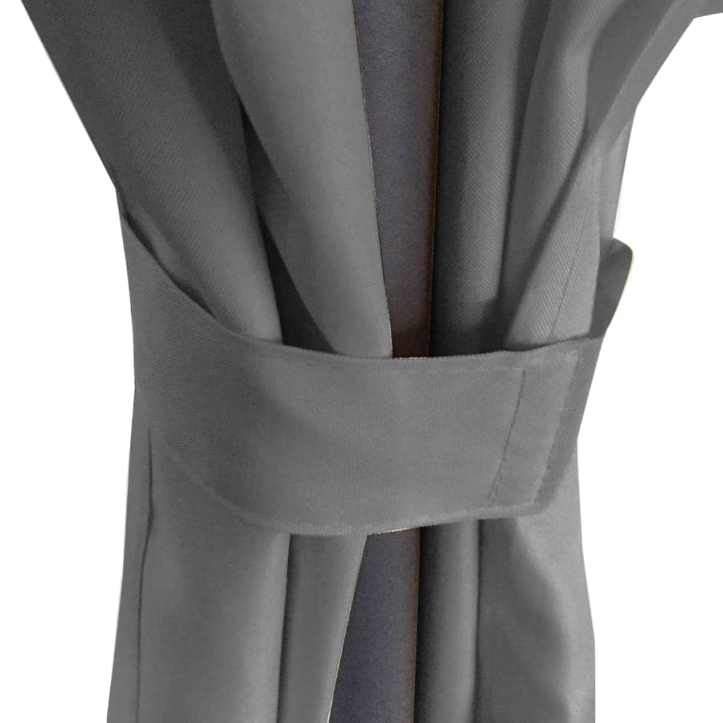 Gazebo with Curtains Round  Anthracite