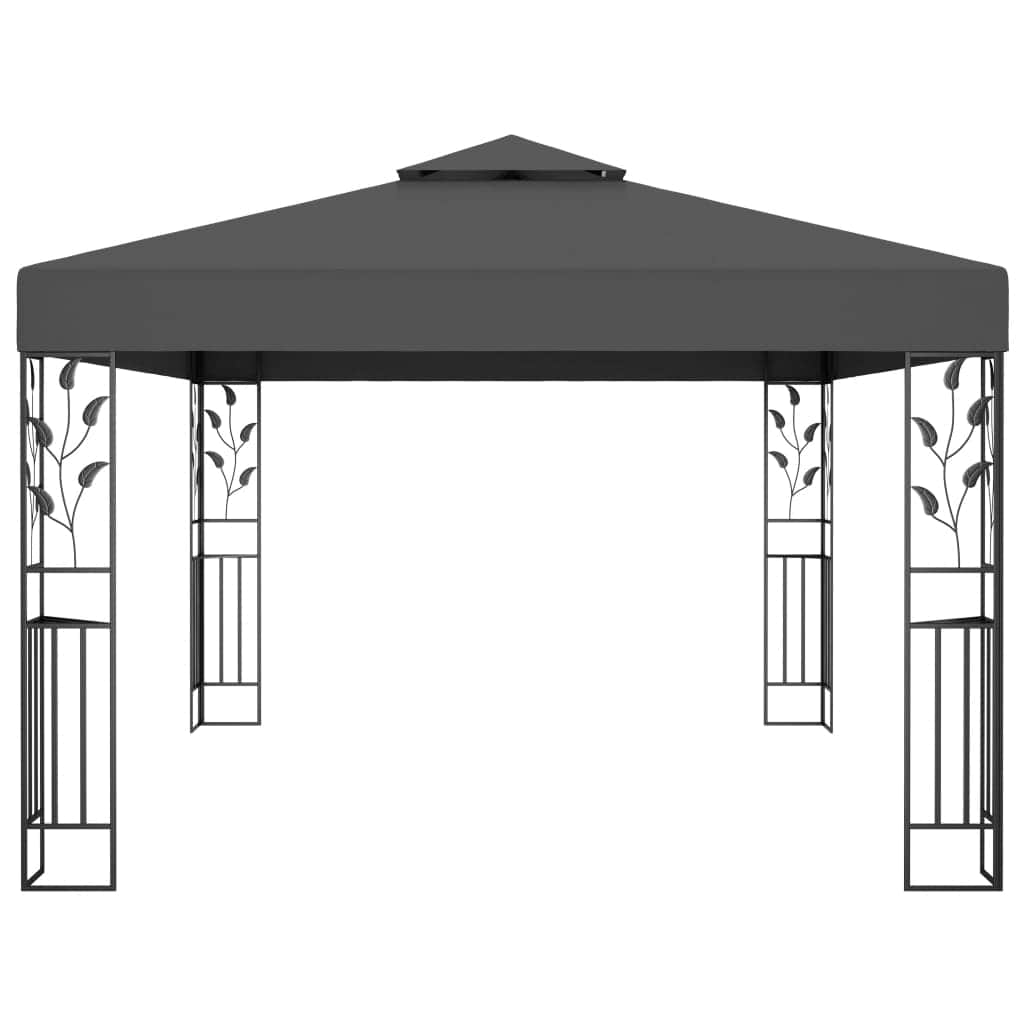 Gazebo with Double Roof Anthracite