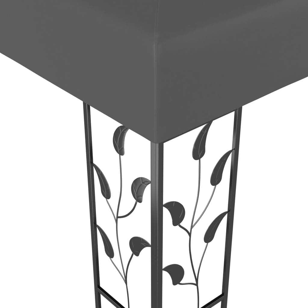 Gazebo with Double Roof Anthracite