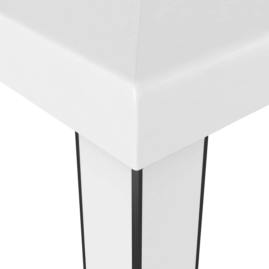 Gazebo with Double Roof White