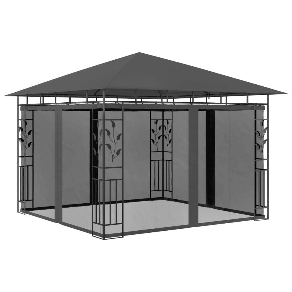 Gazebo with Mosquito Net Anthracite 180 g/mÂ²
