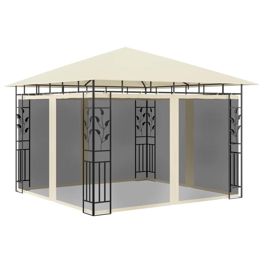 Gazebo with Mosquito Net Cream 180 g/mÂ²