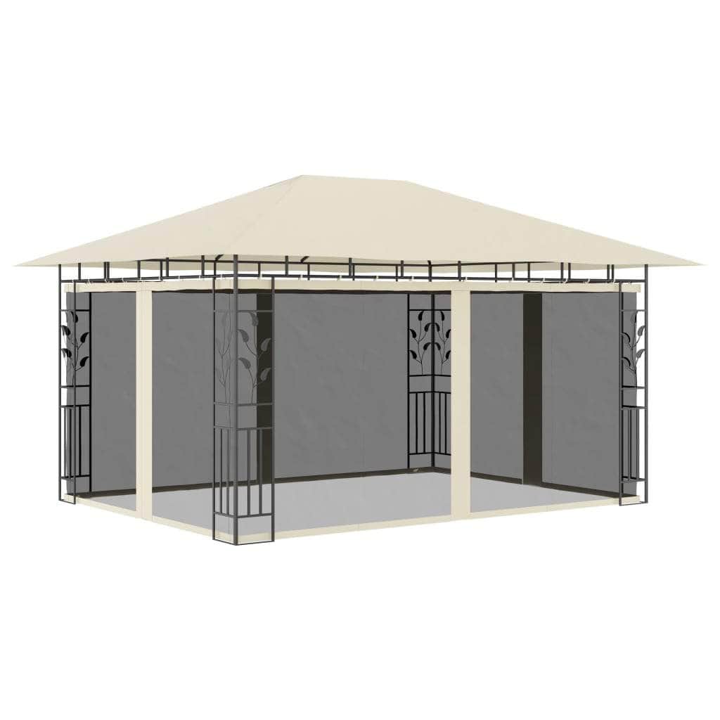 Gazebo with Mosquito Net Cream 180 g/mÂ²