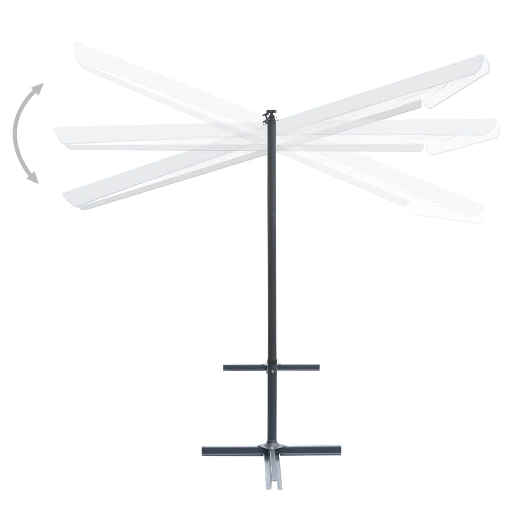 Gazebo with Tiltable Sliding Roof  Cream