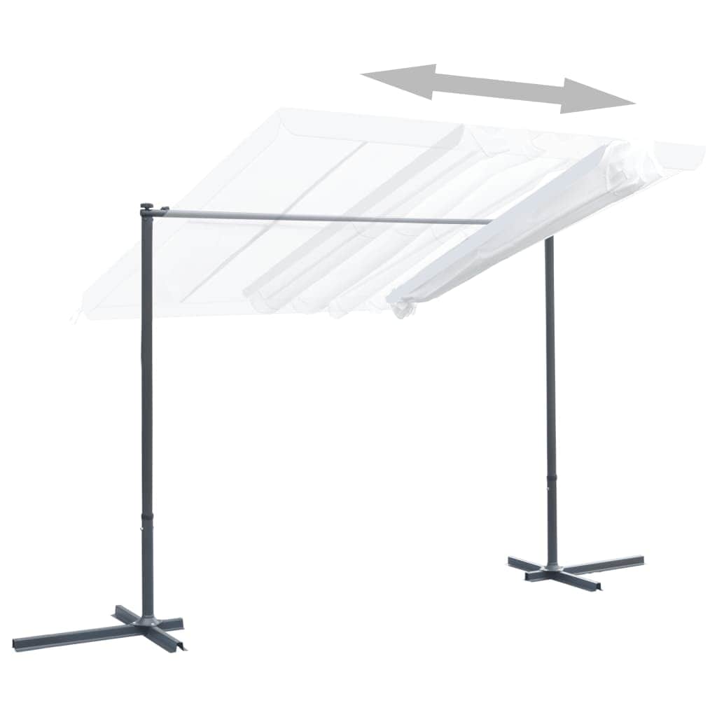 Gazebo with Tiltable Sliding Roof  Cream