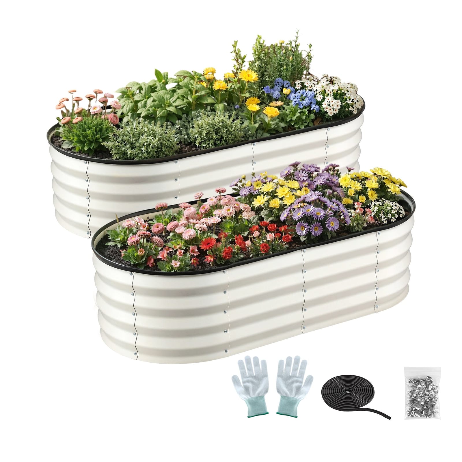 Raised Garden Bed 2 Pack Galvanised Planter Box 120x60 | Simpledeals