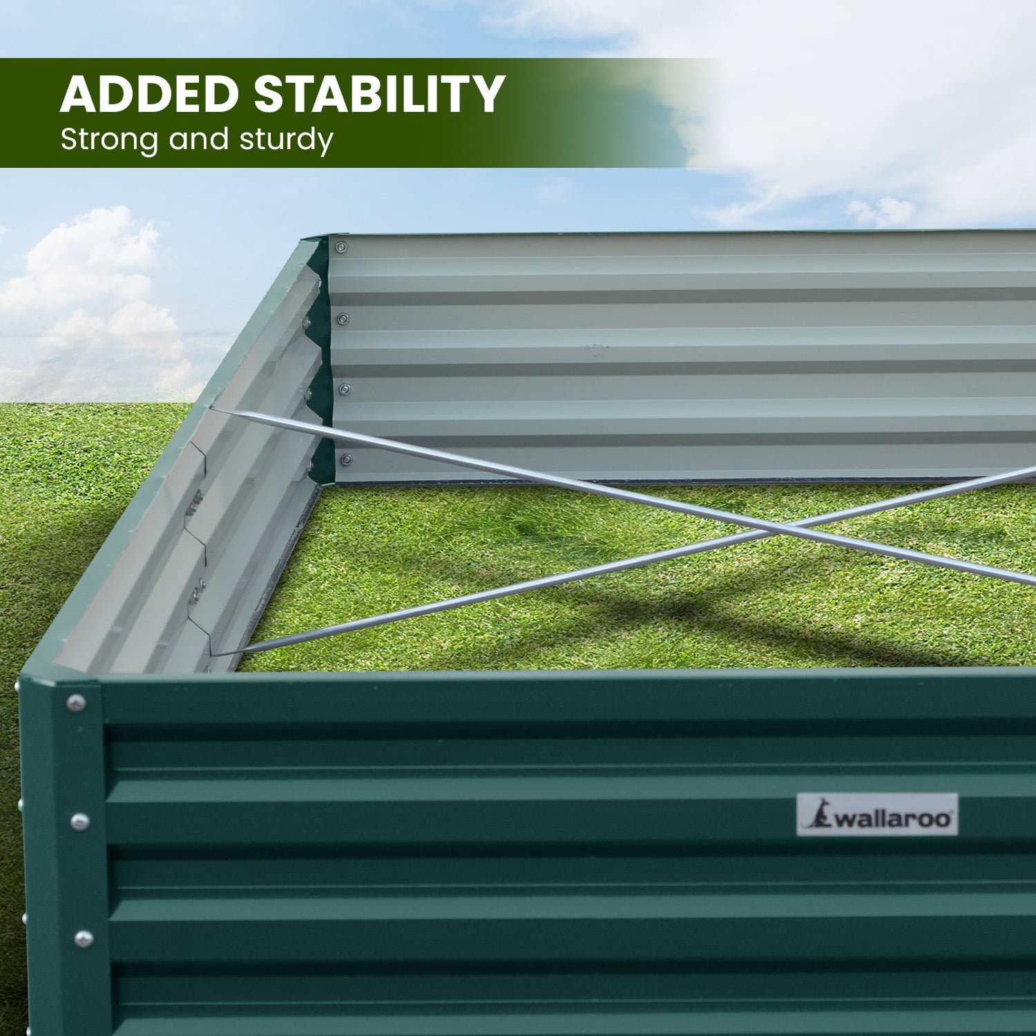 Garden Bed Galvanized Steel Green 240x120x30cm