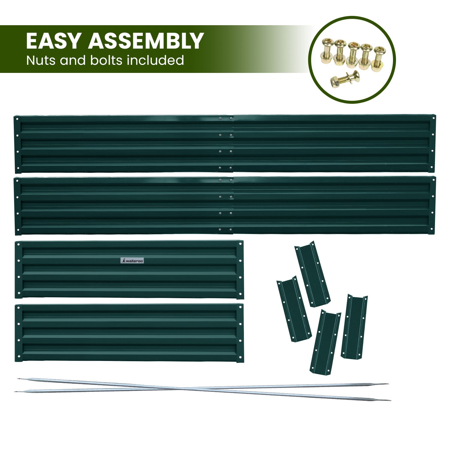 Garden Bed Galvanized Steel Green 240x120x30cm