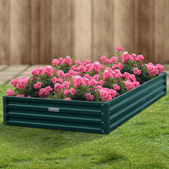 Garden Bed Galvanized Steel Green 240x120x30cm