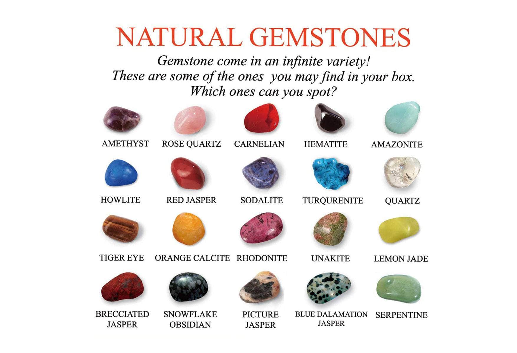 Gemstone selection box 25pcs