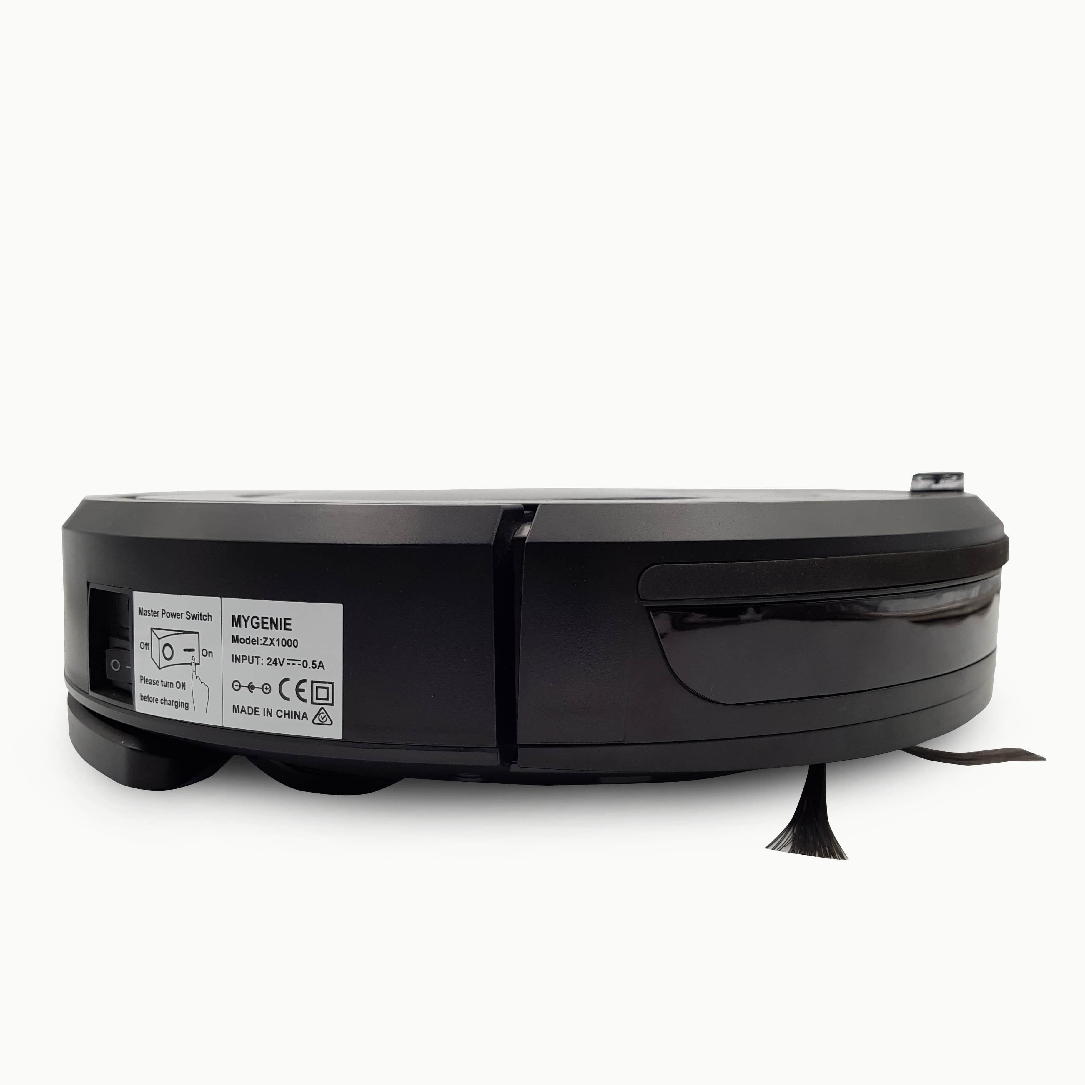 Genie Robotic Vacuum Cleaner Smart Auto Cleaning Robot Floor Mop Black