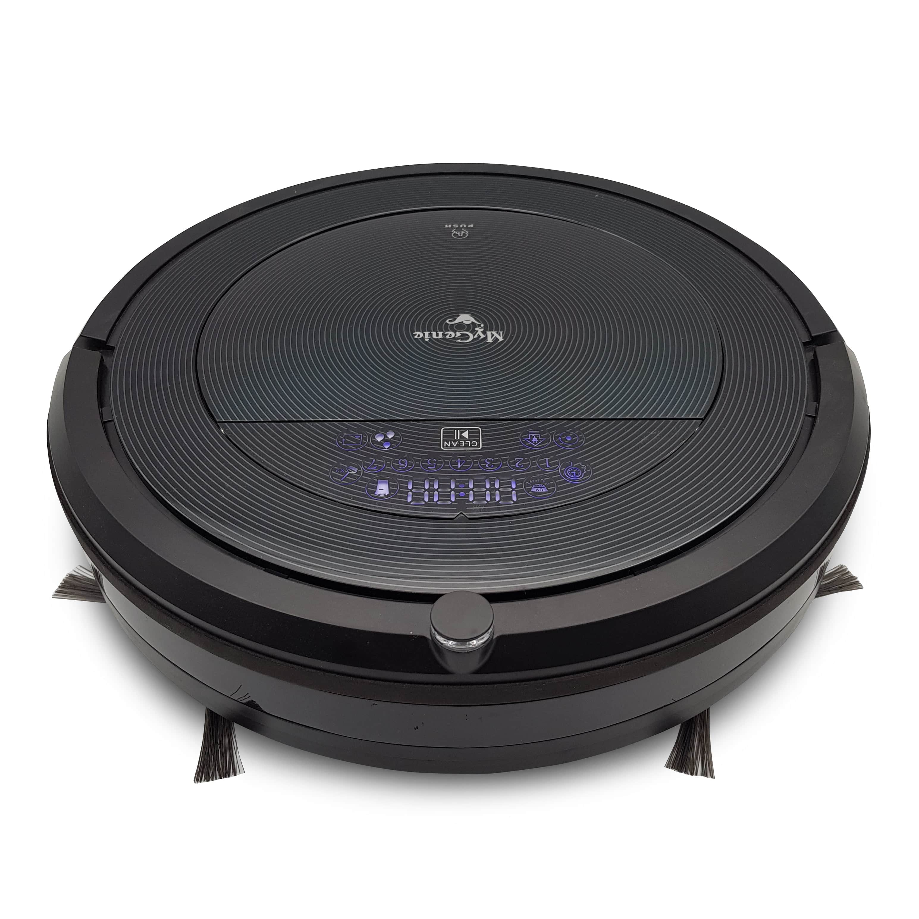 Genie Robotic Vacuum Cleaner Smart Auto Cleaning Robot Floor Mop Black