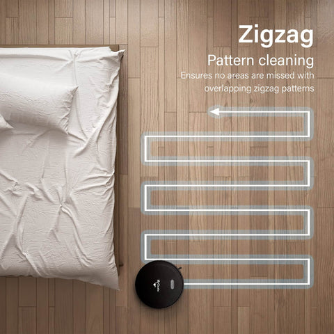 Genie Smart Robotic Vacuum Cleaner Auto Suction Mop App Control Black