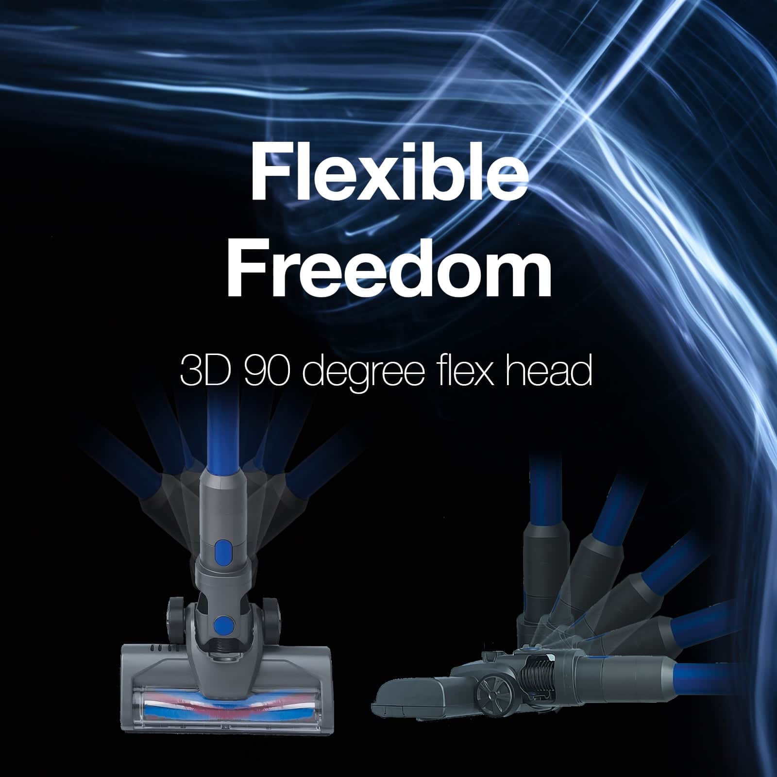 Genie X5 Cordless Stick Vacuum Cleaner Powerful Suction Handheld Blue