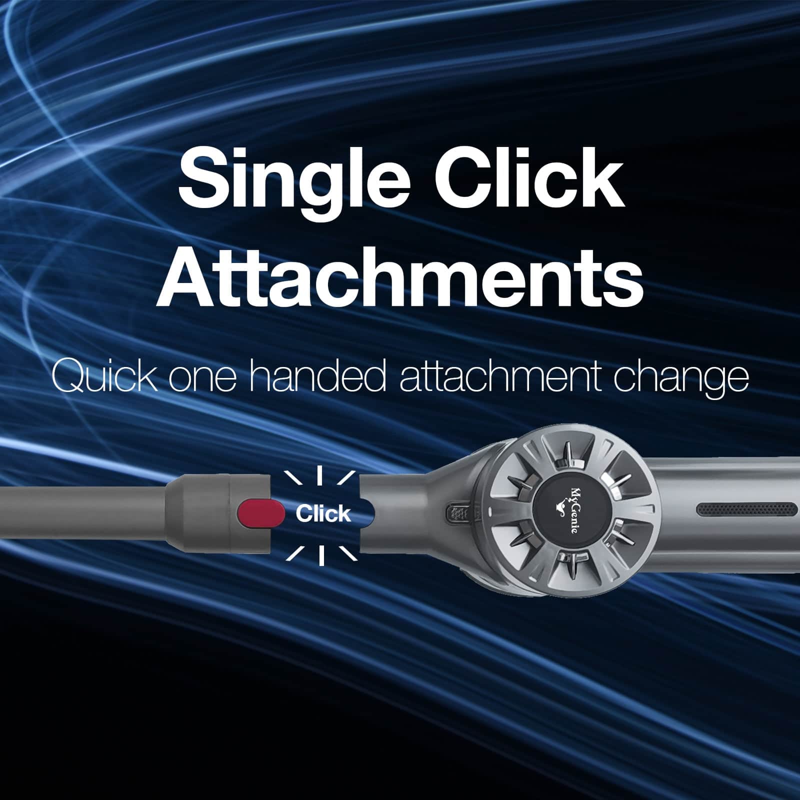 Genie X5 Cordless Stick Vacuum Cleaner Rechargeable Handheld Silver