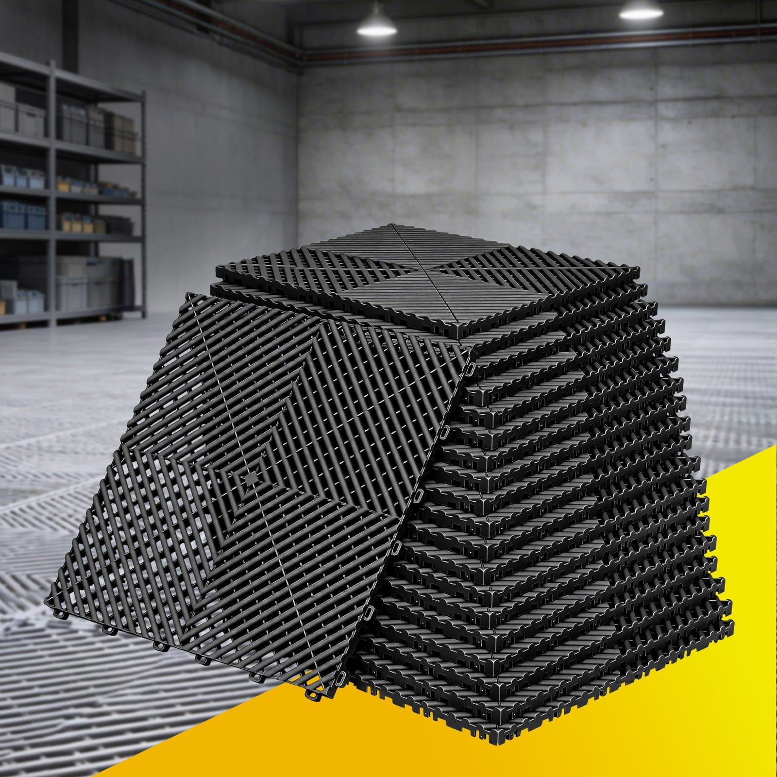 20Pcs - Interlocking Garage Floor Tiles 20PCS Non-Slip