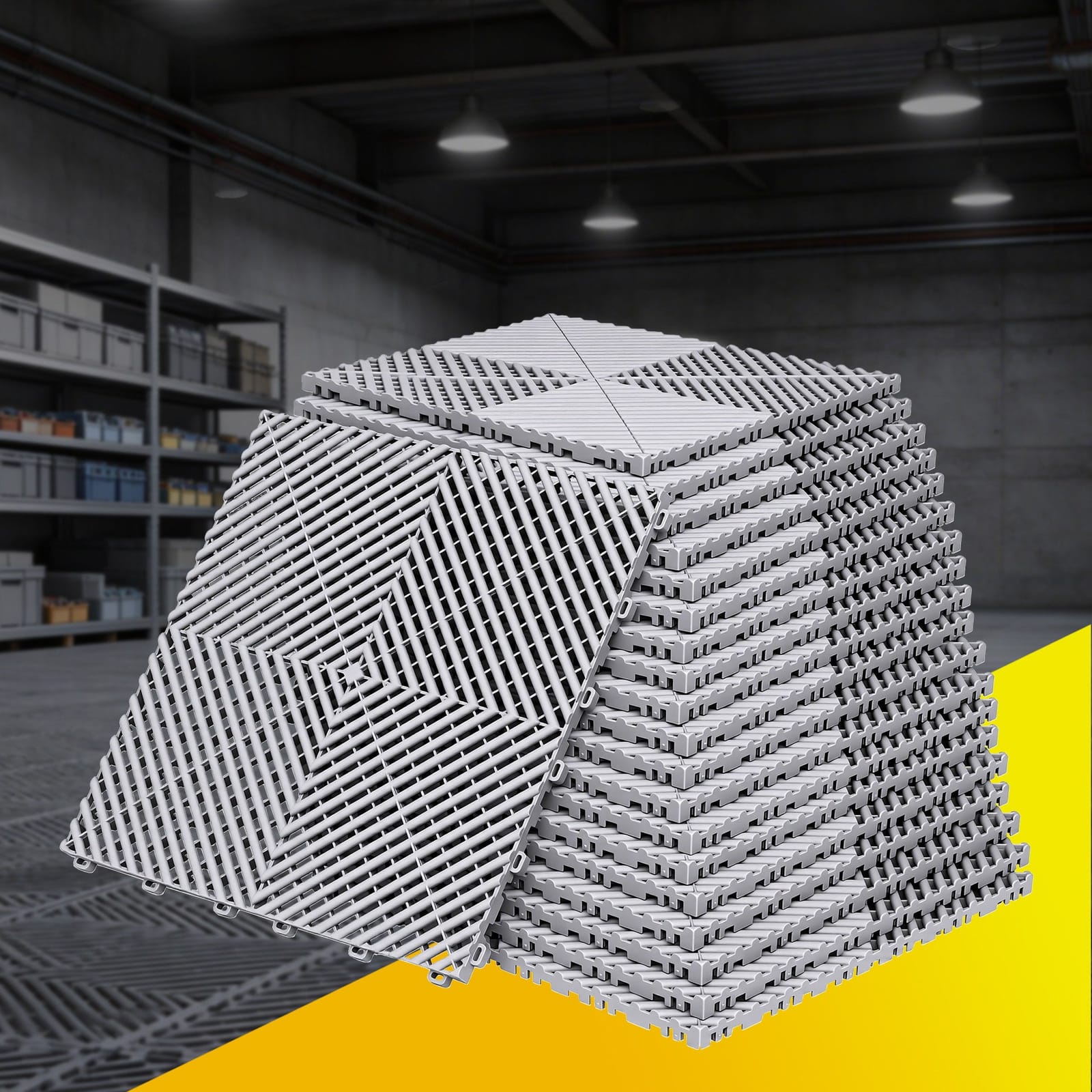 20Pcs - Interlocking Garage Floor Tiles 20PCS Non-Slip