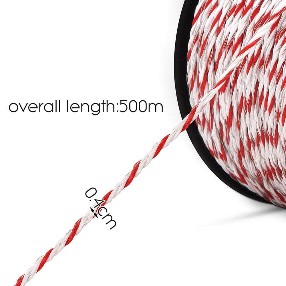 Electric Fence Poly Rope 2X 500M | Giantz Wire Tape Fencing - photo 13