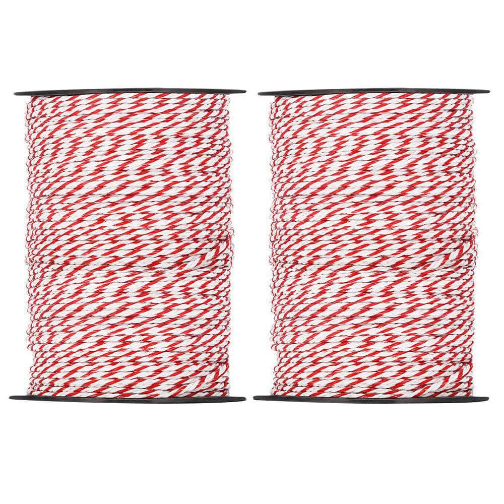 Electric Fence Poly Rope 2X 500M with Giantz Wire Tape Fencing