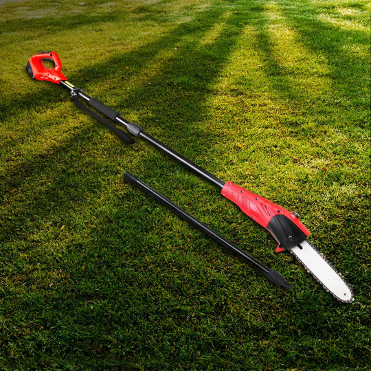 20V Cordless Pole Chainsaw 8" Pruner 2.7m Long Reach Battery Powered - Giantz Electric Pcaw Saw