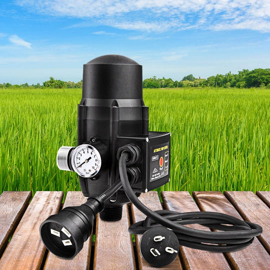 Water Pressure Pump Controller Auto Switch Control Electric Electronic Black, Giantz Adjustable Automatic Tpc