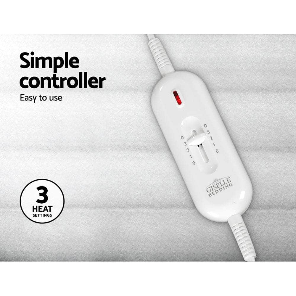 Giselle Bedding 3 Setting Fully Fitted Electric Blanket - Single