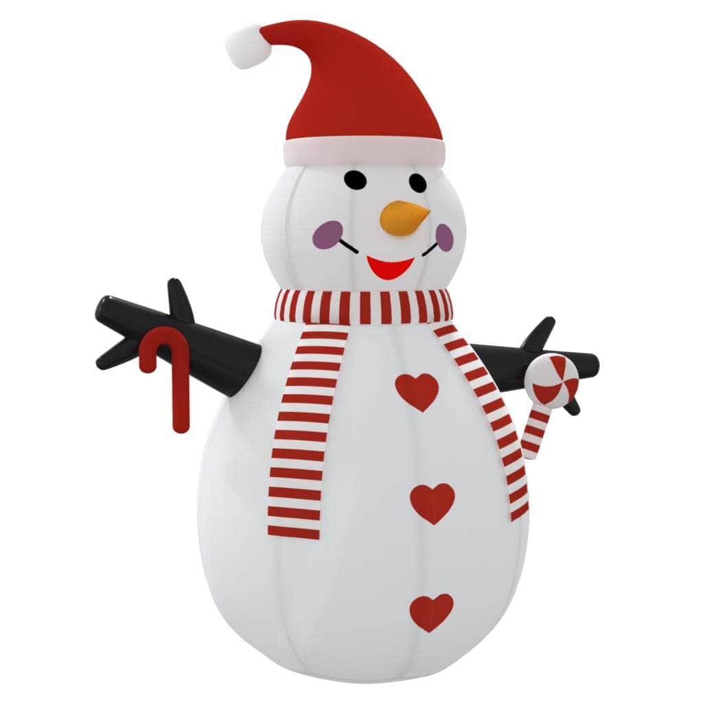 Glittering Snowman Spectacle: LED-Lit Inflatable Frosty