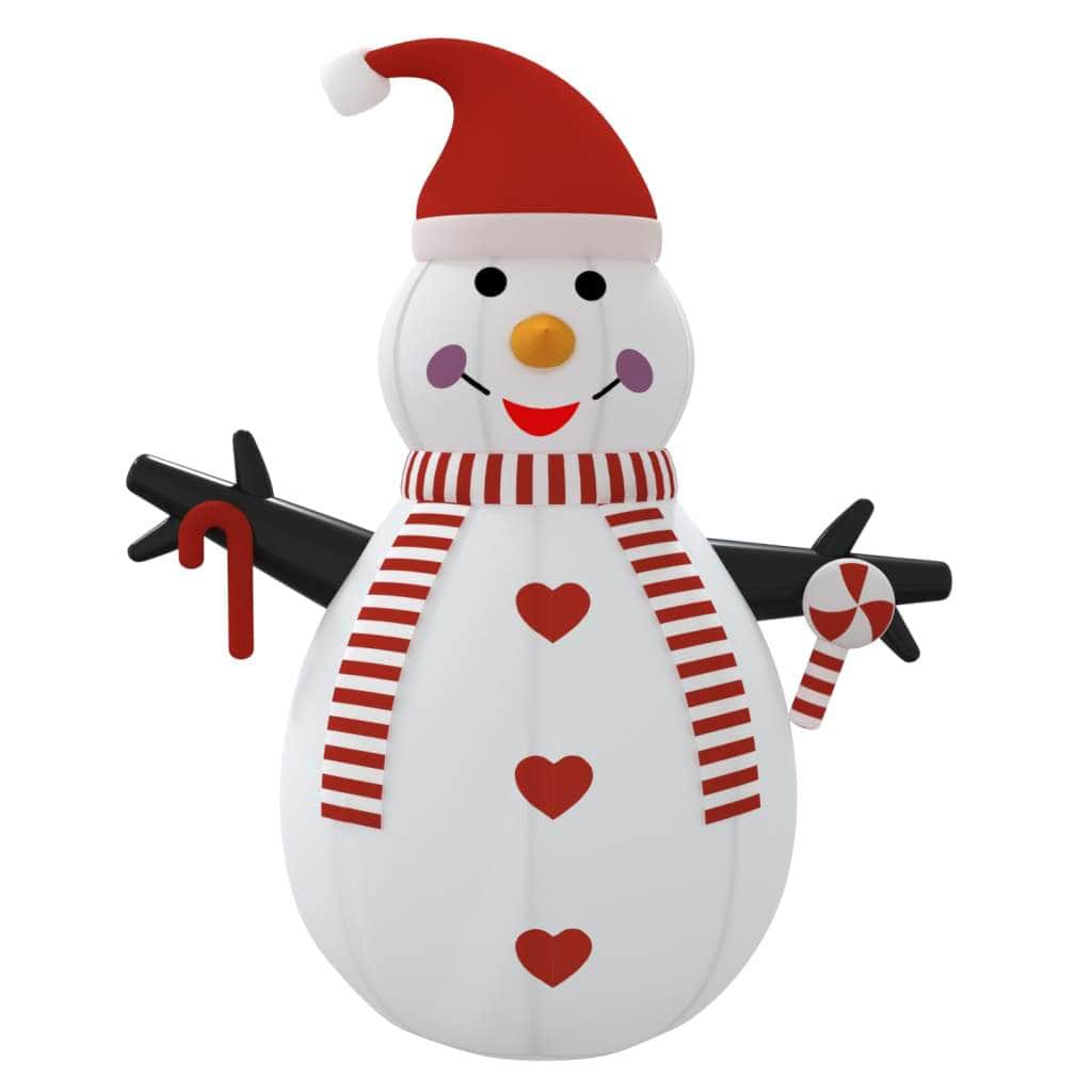 Glittering Snowman Spectacle: LED-Lit Inflatable Frosty
