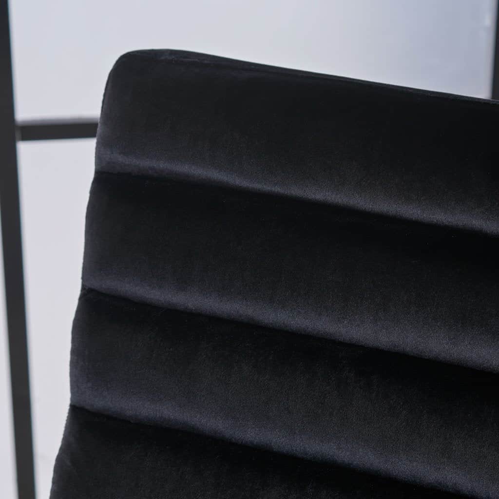 Glorie Black Velvet Sofa Accent Chair ArmChair