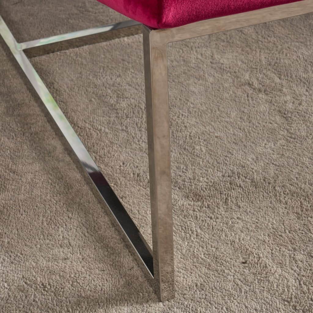 Glorie Garnet/Red Velvet Sofa Accent Chair ArmChair