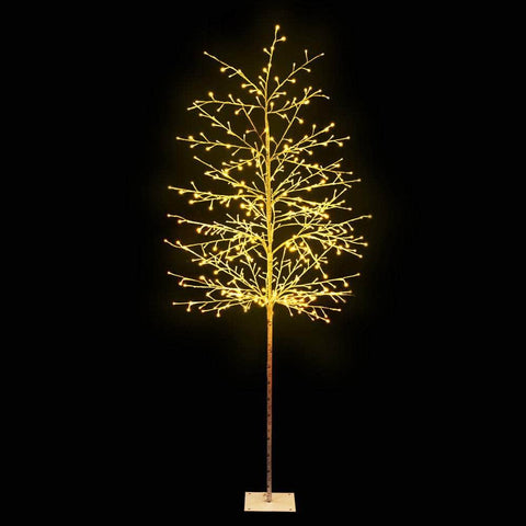 Glowing 2.1M Solar Christmas Tree with 480 Warm White LEDs